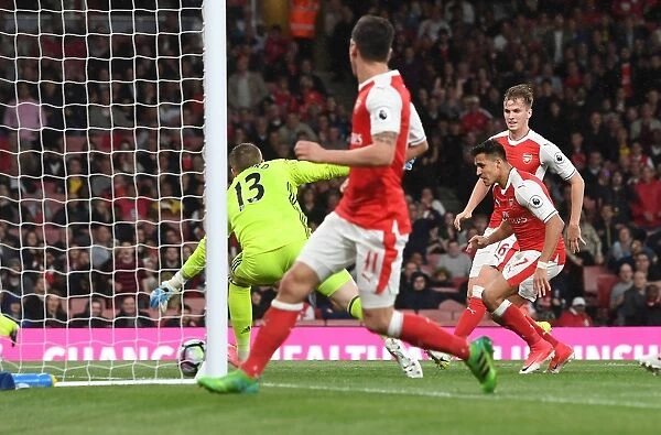 Alexis Sanchez Scores the Opener: Arsenal vs. Sunderland, 2016-17 - Sanchez's Strike Past Pickford