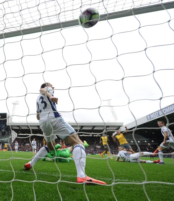 Framed Print : Alexis Sanchez Scores Past Gareth McAuley: West Bromwich Albion vs. Arsenal, Premier League 2016-17 Framed Print : Alexis Sanchez Scores Past Gareth McAuley: West Bromwich Albion vs. Arsenal, Premier League 2016-17
