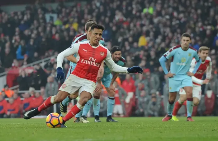 Framed Print : Alexis Sanchez Scores Penalty: Arsenal's Winning Moment Against Burnley, Premier League 2016-17 Framed Print : Alexis Sanchez Scores Penalty: Arsenal's Winning Moment Against Burnley, Premier League 2016-17