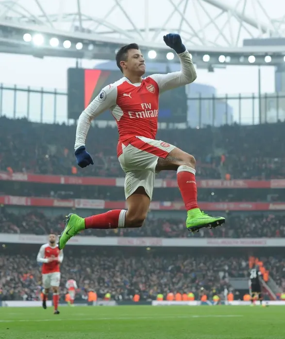 Framed Print : Alexis Sanchez Scores Second Goal: Arsenal vs Hull City, Premier League 2016-17