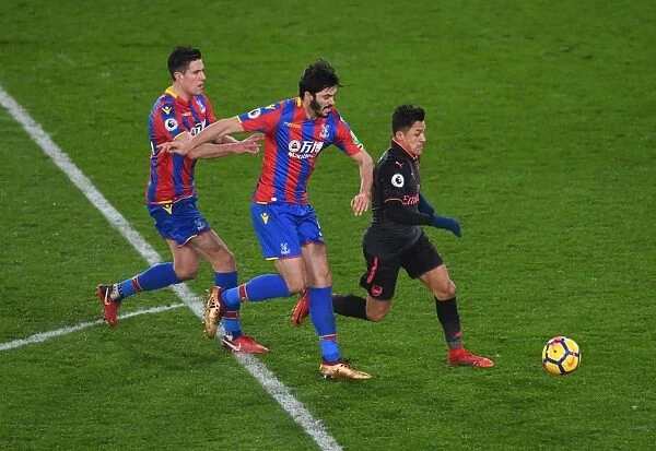 Alexis Sanchez Scores Thrilling Goal Past Martin Kelly and James Tomkins: A Premier League Moment from Crystal Palace vs Arsenal (2017-18)