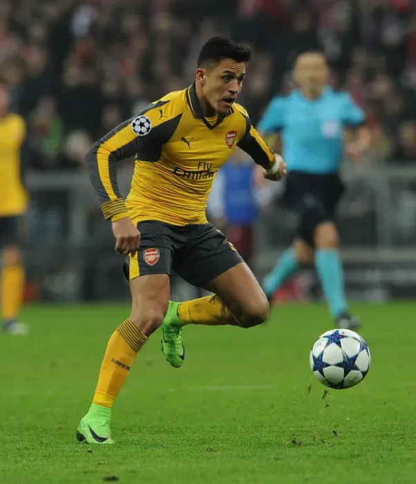 Framed Print : Alexis Sanchez vs. Bayern Munich: Arsenal's Star Forward in 2016-17 UEFA Champions League Showdown Framed Print : Alexis Sanchez vs. Bayern Munich: Arsenal's Star Forward in 2016-17 UEFA Champions League Showdown