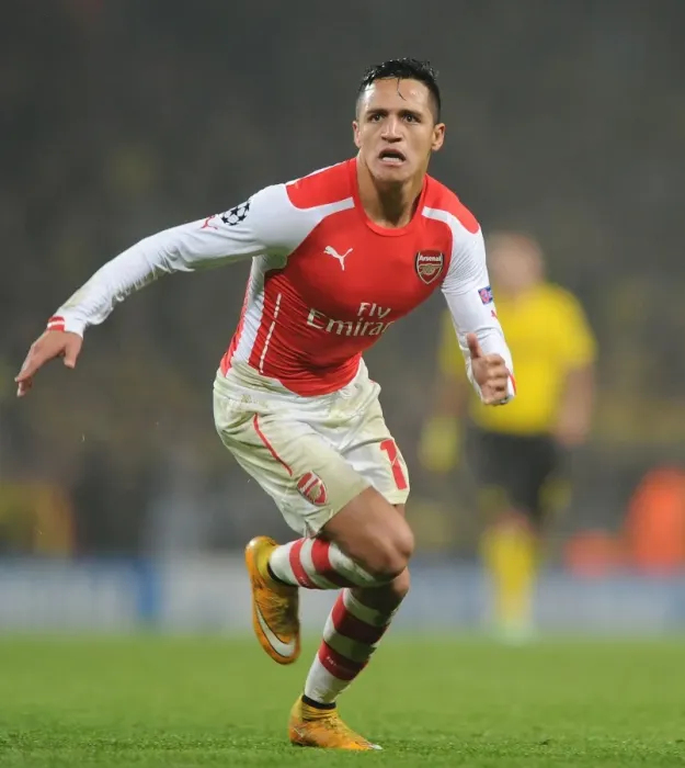 Framed Print : Alexis Sanchez's Brace: Arsenal vs. Borussia Dortmund in the 2014-15 UEFA Champions League