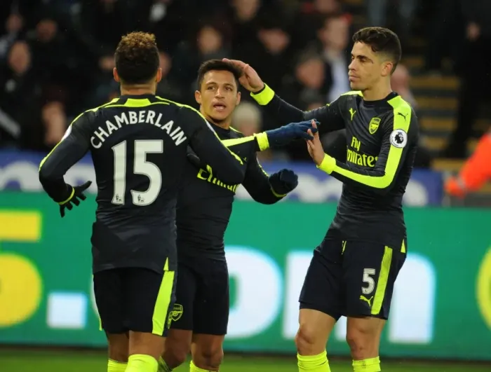 Framed Print : Alexis Sanchez's Brace: Arsenal's 4-0 Thrashing of Swansea City (January 14, 2017) Framed Print : Alexis Sanchez's Brace: Arsenal's 4-0 Thrashing of Swansea City (January 14, 2017)