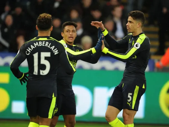 Framed Print : Alexis Sanchez's Brace: Arsenal's 4-0 Victory Over Swansea City (January 14, 2017) Framed Print : Alexis Sanchez's Brace: Arsenal's 4-0 Victory Over Swansea City (January 14, 2017)