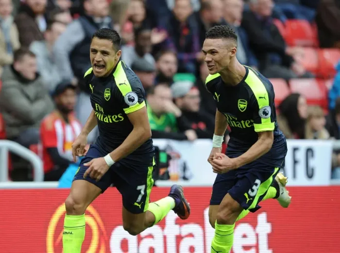 Framed Print : Alexis Sanchez's Brace: Arsenal's Dominant Performance Against Sunderland (2016-17)