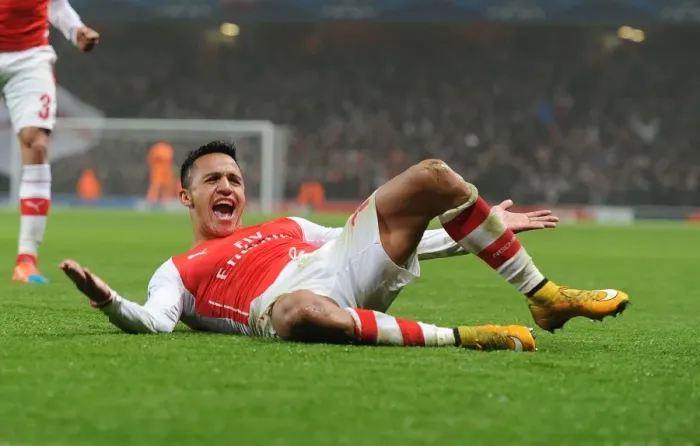 Framed Print : Alexis Sanchez's Brace: Arsenal's Victory over Borussia Dortmund in the UEFA Champions League, 2014-15 Framed Print : Alexis Sanchez's Brace: Arsenal's Victory over Borussia Dortmund in the UEFA Champions League, 2014-15