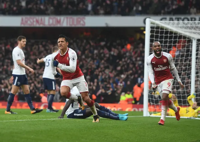 Framed Print : Alexis Sanchez's Brace: Arsenal's Victory Over Tottenham Hotspur (2017-18)