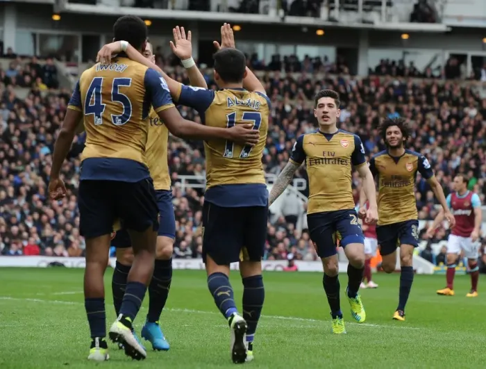 Framed Print : Alexis Sanchez's Brace: Arsenal's Victory Over West Ham United in the 2015-16 Premier League