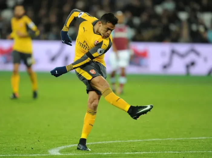 Framed Print : Alexis Sanchez's Decisive Goal: Arsenal's Victory over West Ham United, Premier League 2016-17