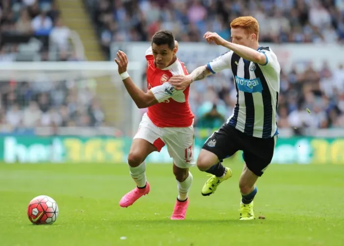 Framed Print : Alexis Sanchez's Electrifying Run: Arsenal's Dominant Start against Newcastle United in 2015-16 Premier League Framed Print : Alexis Sanchez's Electrifying Run: Arsenal's Dominant Start against Newcastle United in 2015-16 Premier League