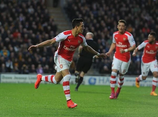 Alexis Sanchez's First Arsenal Goal: Hull City 1-1 Arsenal, Premier League 2014 / 15