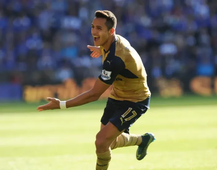 Framed Print : Alexis Sanchez's Four-Goal Blitz: Arsenal's Dominant Performance Against Leicester City (2015 / 16)
