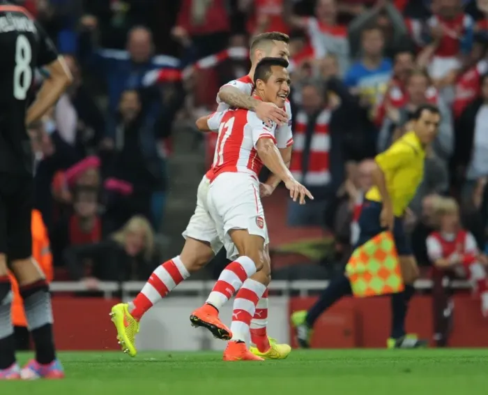 Framed Print : Alexis Sanchez's Goal: Arsenal FC Secures Champions League Spot vs Besiktas JK