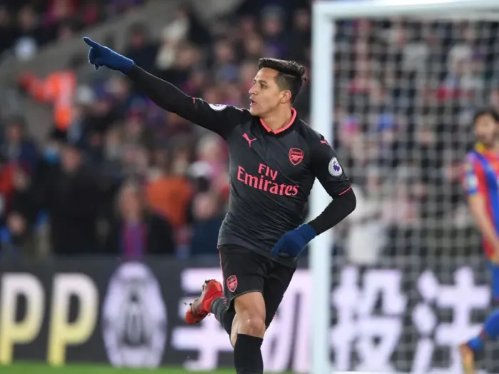 Framed Print : Alexis Sanchez's Hat-Trick: Arsenal Crush Crystal Palace in Premier League Showdown