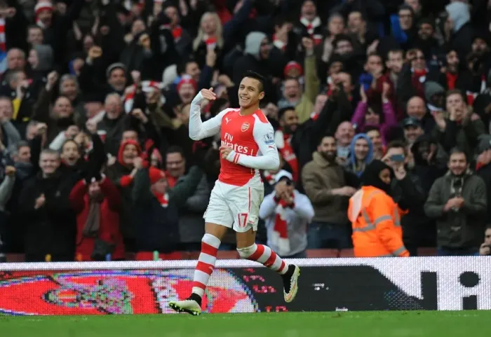 Framed Print : Alexis Sanchez's Hat-Trick: Arsenal Thrash Stoke City in Premier League Framed Print : Alexis Sanchez's Hat-Trick: Arsenal Thrash Stoke City in Premier League