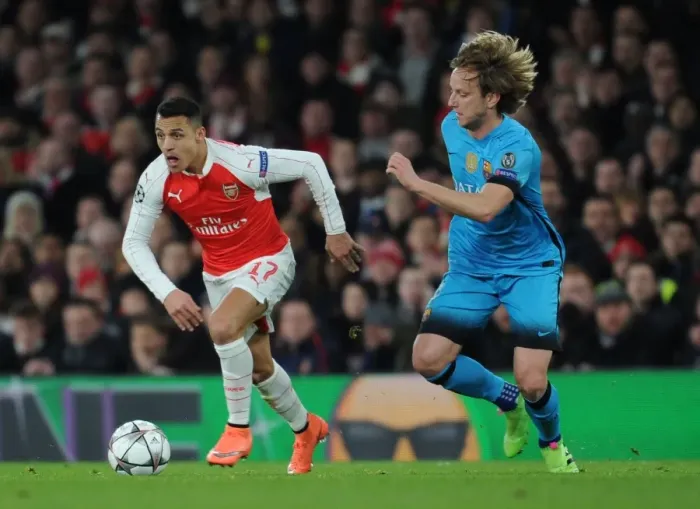 Framed Print : Alexis Sanchez's Masterclass: Arsenal vs. Barcelona's Thrilling Champions League Clash (2016) - Outsmarting Ivan Rakitic Framed Print : Alexis Sanchez's Masterclass: Arsenal vs. Barcelona's Thrilling Champions League Clash (2016) - Outsmarting Ivan Rakitic