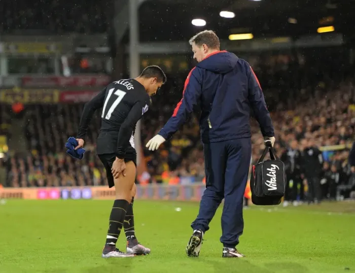 Framed Print : Alexis Sanchez's Premature Exit: A Heart-stopping Moment at Norwich City vs. Arsenal (2015-16)
