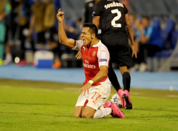 Framed Print : Alexis Sanchez's Standout Performance: Arsenal vs. Dinamo Zagreb in the 2015-16 UEFA Champions League Framed Print : Alexis Sanchez's Standout Performance: Arsenal vs. Dinamo Zagreb in the 2015-16 UEFA Champions League