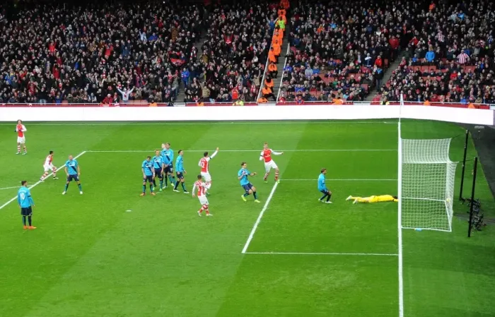 Framed Print : Alexis Sanchez's Stunner: Arsenal's Decisive Free Kick vs Stoke City (2014-15) Framed Print : Alexis Sanchez's Stunner: Arsenal's Decisive Free Kick vs Stoke City (2014-15)