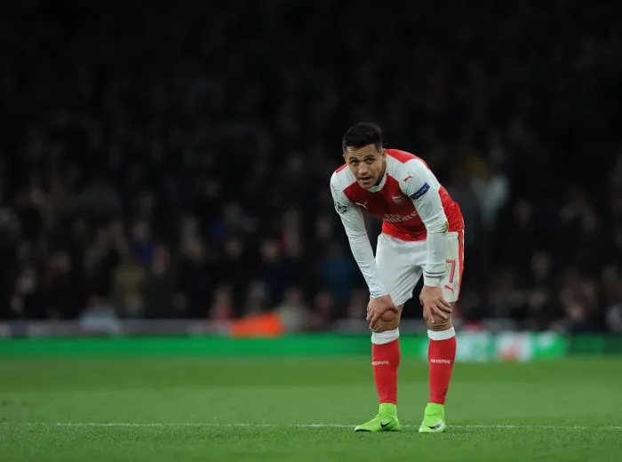 Framed Print : Alexis Sanchez's Unforgettable Display: Arsenal FC vs. FC Bayern Munich in the UCL Showdown at Emirates Stadium