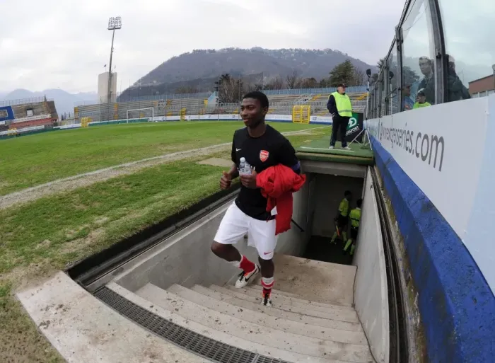 Framed Print : Alfred Mugabo (Arsenal). Arsenal 3: 4 Chelsea. NextGen Series 1  /  2 Final. Stadio Como