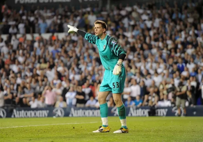 Framed Print : Three All: Intense Rivalry - Wojciech Szczesny (Arsenal) vs. Tottenham Hotspur 3:3, Barclays Premier League, 2011 Framed Print : Three All: Intense Rivalry - Wojciech Szczesny (Arsenal) vs. Tottenham Hotspur 3:3, Barclays Premier League, 2011