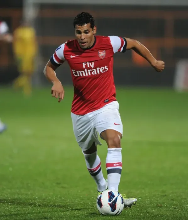 Framed Print : Andre Santos in Action: Arsenal U21 vs Reading U21, 2012-13 Framed Print : Andre Santos in Action: Arsenal U21 vs Reading U21, 2012-13