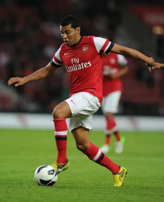 Framed Print : Andre Santos in Action: Arsenal vs. Southampton (2012) - Pre-Season Clash
