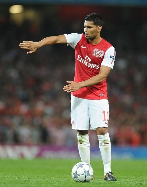 Andre Santos in Action: Arsenal vs Olympiacos, UEFA Champions League 2011-12