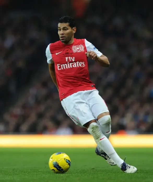 Framed Print : Andre Santos in Action: Arsenal vs West Bromwich Albion, Premier League 2011-12