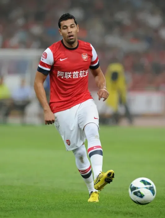 Framed Print : Andre Santos (Arsenal). Arsenal 0: 2 Manchester City. Pre Season Friendly Framed Print : Andre Santos (Arsenal). Arsenal 0: 2 Manchester City. Pre Season Friendly