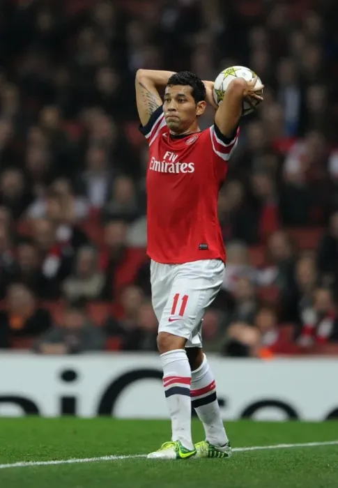 Framed Print : Andre Santos (Arsenal). Arsenal 0: 2 Schalke 04. UEFA Champions League. Group B Framed Print : Andre Santos (Arsenal). Arsenal 0: 2 Schalke 04. UEFA Champions League. Group B