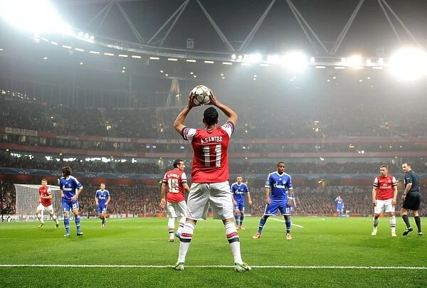 Andre Santos Throws In for Arsenal Against Schalke 04, UEFA Champions League 2012