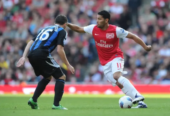 Framed Print : Andre Santos's Strike Secures Arsenal's 3-1 Victory Over Stoke City in the Premier League Framed Print : Andre Santos's Strike Secures Arsenal's 3-1 Victory Over Stoke City in the Premier League