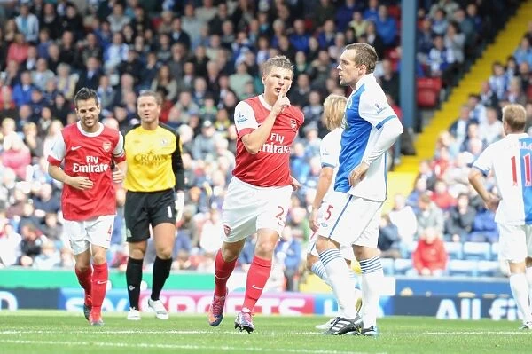 Andrey Arshavin celebrates scoring the 2nd Arsenal goal. Blackburn Rovers 1: 2 Arsenal