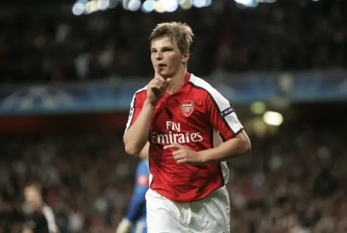 Framed Print : Andrey Arshavin celebrates scoring Arsenals 2nd goal Framed Print : Andrey Arshavin celebrates scoring Arsenals 2nd goal