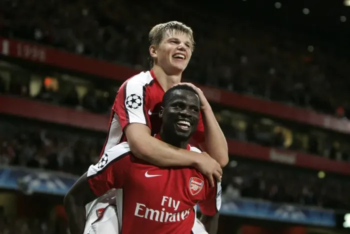Framed Print : Andrey Arshavin celebrates scoring Arsenals 2nd goal