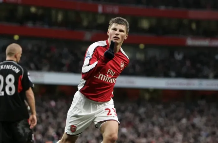 Framed Print : Andrey Arshavin's Thrilling Goal: Arsenal Takes the Lead 1-0 Against Stoke City