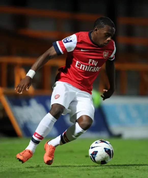 Framed Print : Anthony Jeffrey in Action: Arsenal vs Marseille, NextGen Series 2012-13
