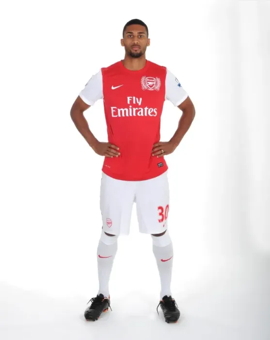 Framed Print : Armand Traore (Arsenal). Arsenal Photocall, Emirates Stadium, Arsenal Football Club