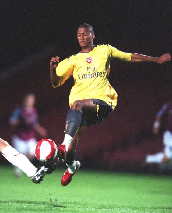 Framed Print : Armand Traore Scores for Arsenal Against West Ham Reserves, FA Premier Reserve League, 2006 Framed Print : Armand Traore Scores for Arsenal Against West Ham Reserves, FA Premier Reserve League, 2006