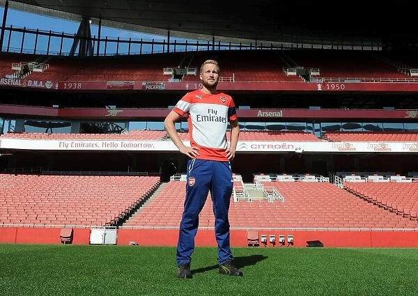 Arsenal 1st Team Photocall at Emirates Stadium: Reece Watson, The Groundsman