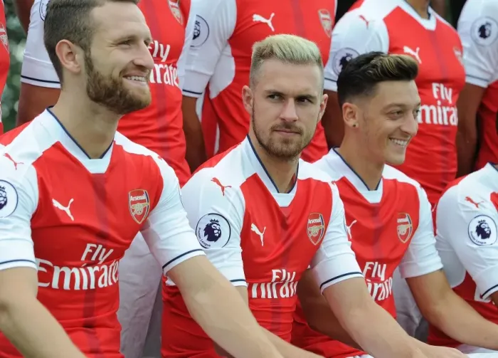 Framed Print : Arsenal 1st Team Squad: 2016-17 - Aaron Ramsey's Portrait Framed Print : Arsenal 1st Team Squad: 2016-17 - Aaron Ramsey's Portrait
