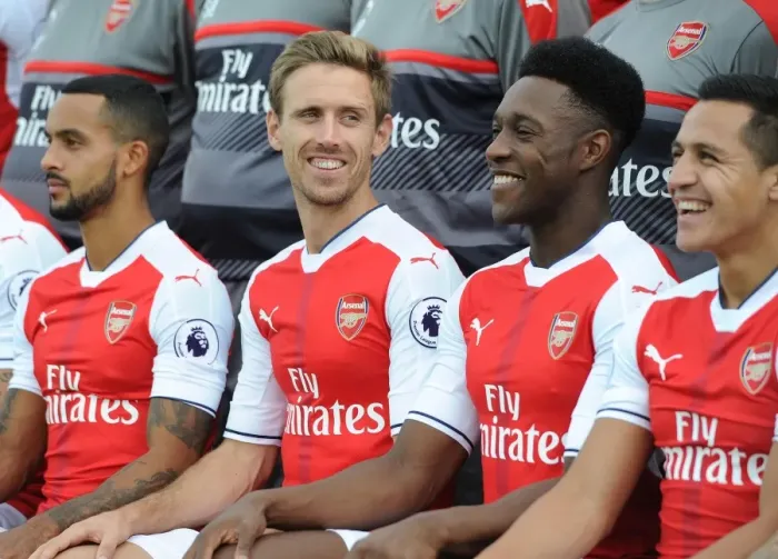 Framed Print : Arsenal 1st Team Squad: 2016-17 - Nacho Monreal at Training Session