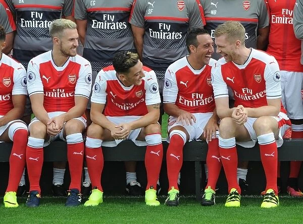Arsenal 1st Team Squad: 2016-17 - A Season of Laughter: The Jovial Quartet - Ramsey, Ozil, Cazorla, Mertesacker