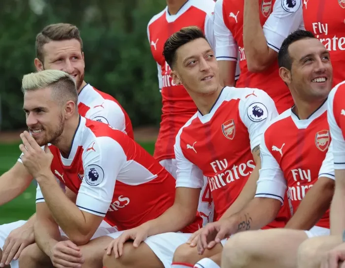 Framed Print : Arsenal 1st Team Squad: 2016-17 Season - Mesut Ozil's Photocall Framed Print : Arsenal 1st Team Squad: 2016-17 Season - Mesut Ozil's Photocall