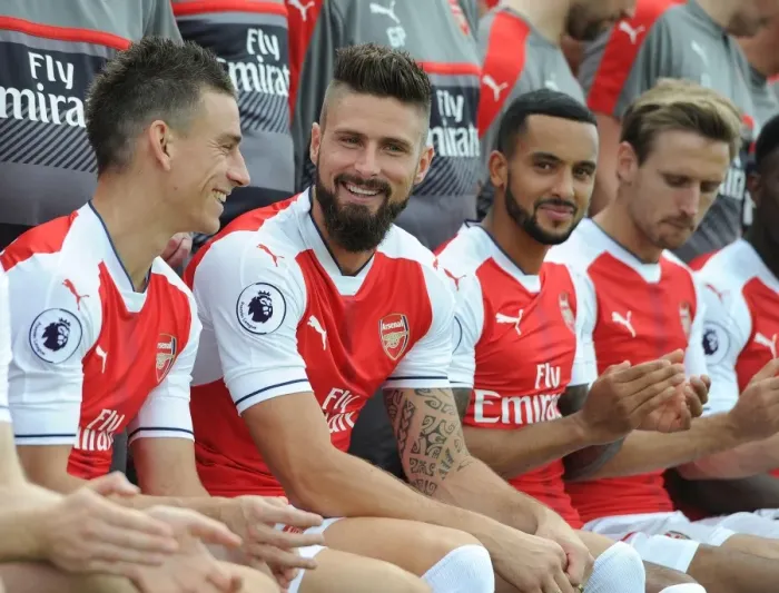 Framed Print : Arsenal 1st Team Squad: Olivier Giroud at 2016-17 Season Photocall Framed Print : Arsenal 1st Team Squad: Olivier Giroud at 2016-17 Season Photocall