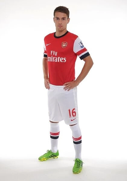 Arsenal 2013-14 Squad: Aaron Ramsey at the Team Photocall