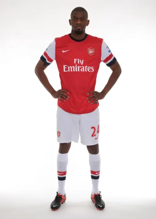 Framed Print : Arsenal 2013-14 Squad: Abou Diaby at the First Team Photocall
